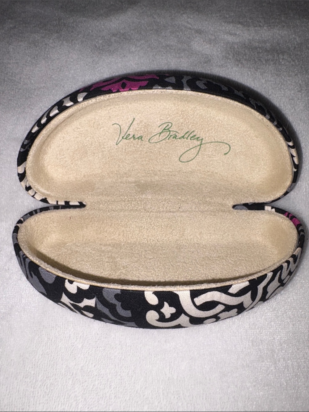 Vera Bradley Canterberry Magenta Hard Shell Glasses Sunglasses Case